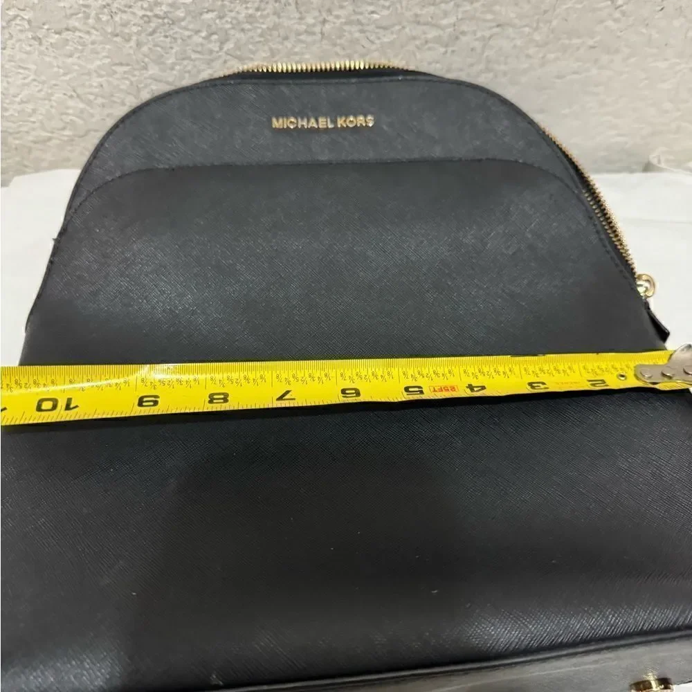 Michael Kors saffiano Black Emmy Leather Backpack